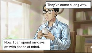 Thumbnail illustration for "The 2 A.M. Call" – a manga story about a veteran worker who rushes to the site at any hour of the night