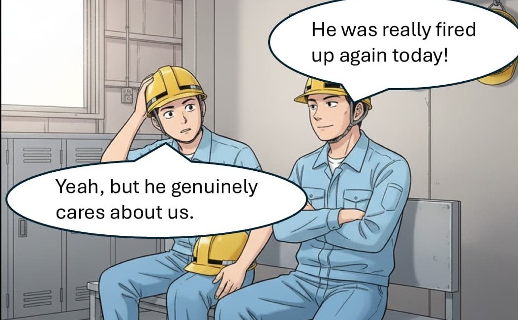 4-panel comic "The Reward of Genuine Commitment" – panel 3, illustrating recognition and a positive response from colleagues