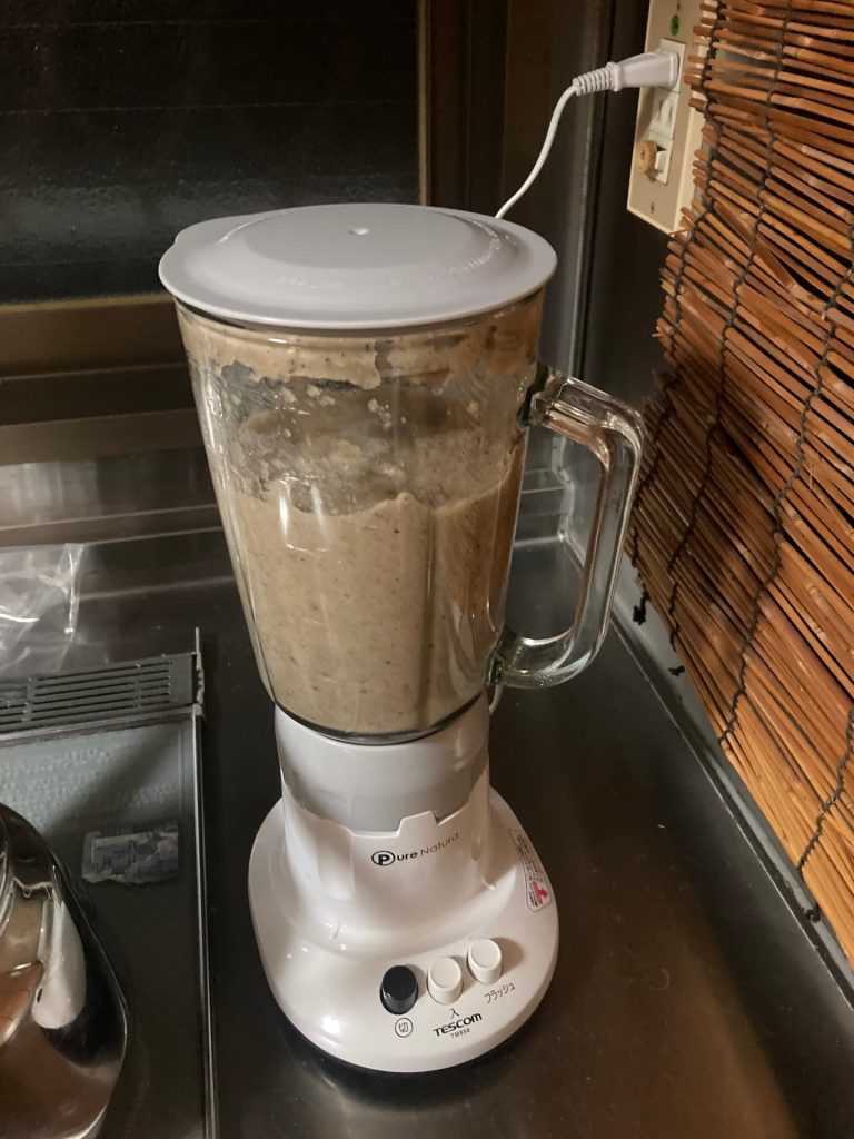 Bleached branches after running through the blender