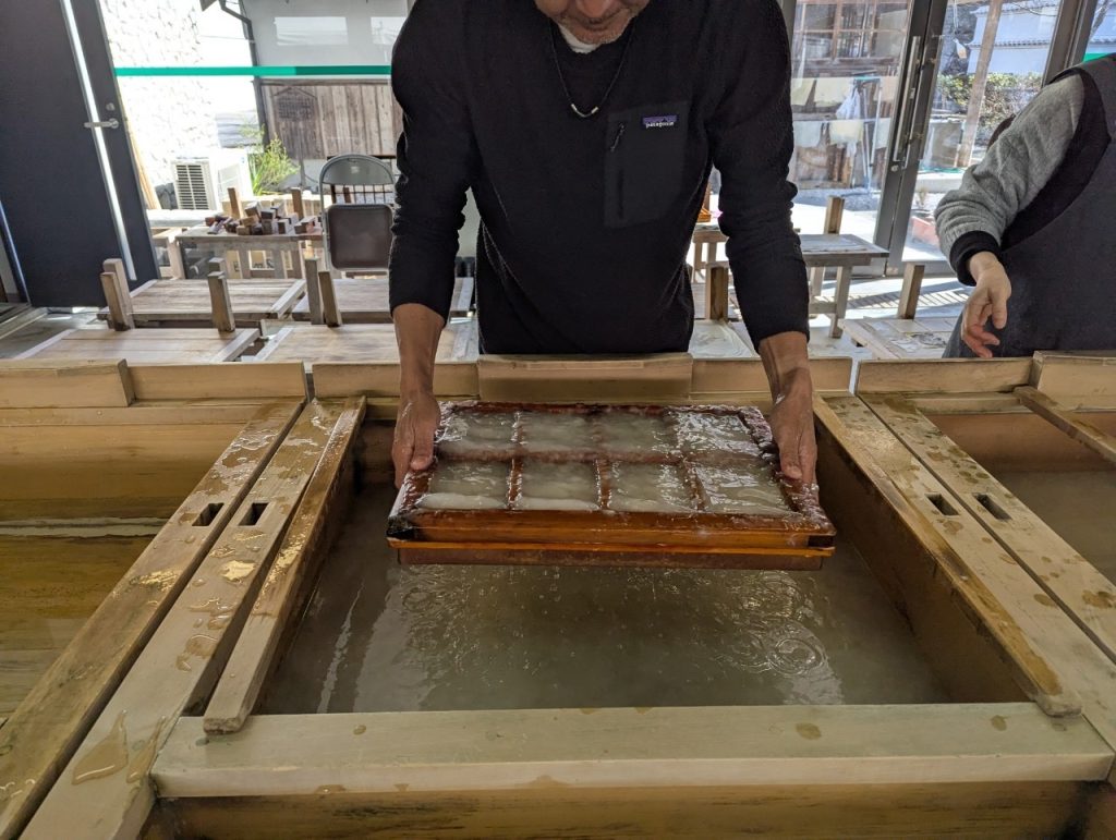 Papermaking in progress